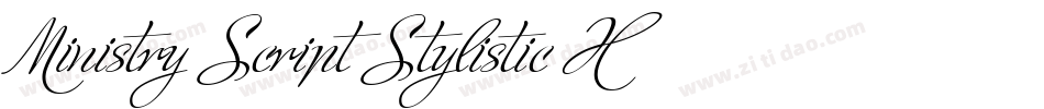 Ministry Script Stylistic HFF字体转换